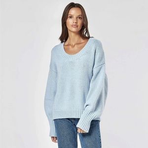 Baby blue chunky knit sweater